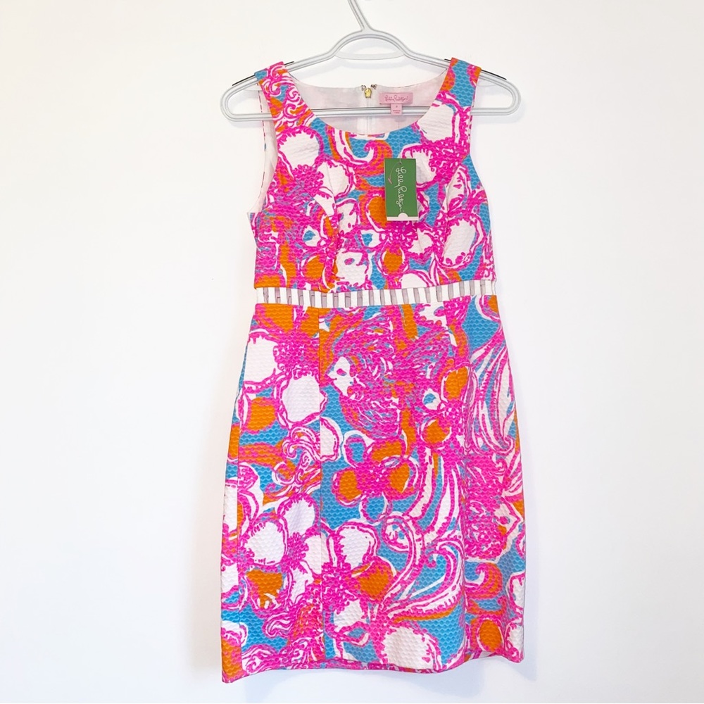 NWT Lilly Pulitzer Iggy Shift Dress in Shorely Blue Feeling Tanked